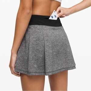 Lululemon Pace Rival Skirt Tall‎ *No Panels 15" Heather Lux Multi Black Womens 4
